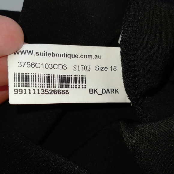 Suiteboutique Size 18 Black Pencil Midi Skirt NWT - Picture 10 of 12